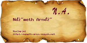 Németh Arnó névjegykártya